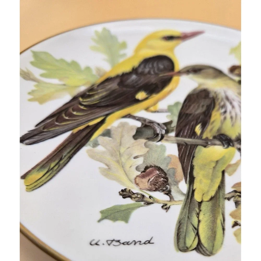 Vintage Collecter's Plate Golden‎ Orioles Part Of The European Songbirds  (WWF)